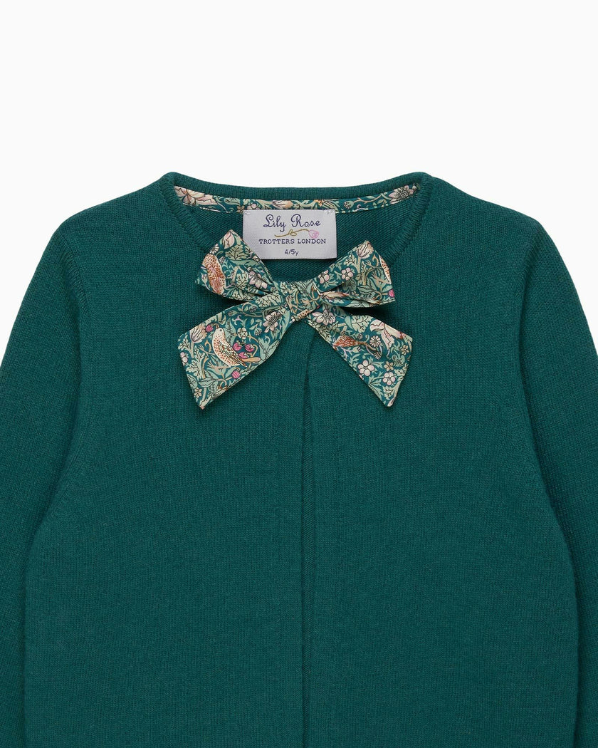 Bow Cardigan in Strawberry Thief