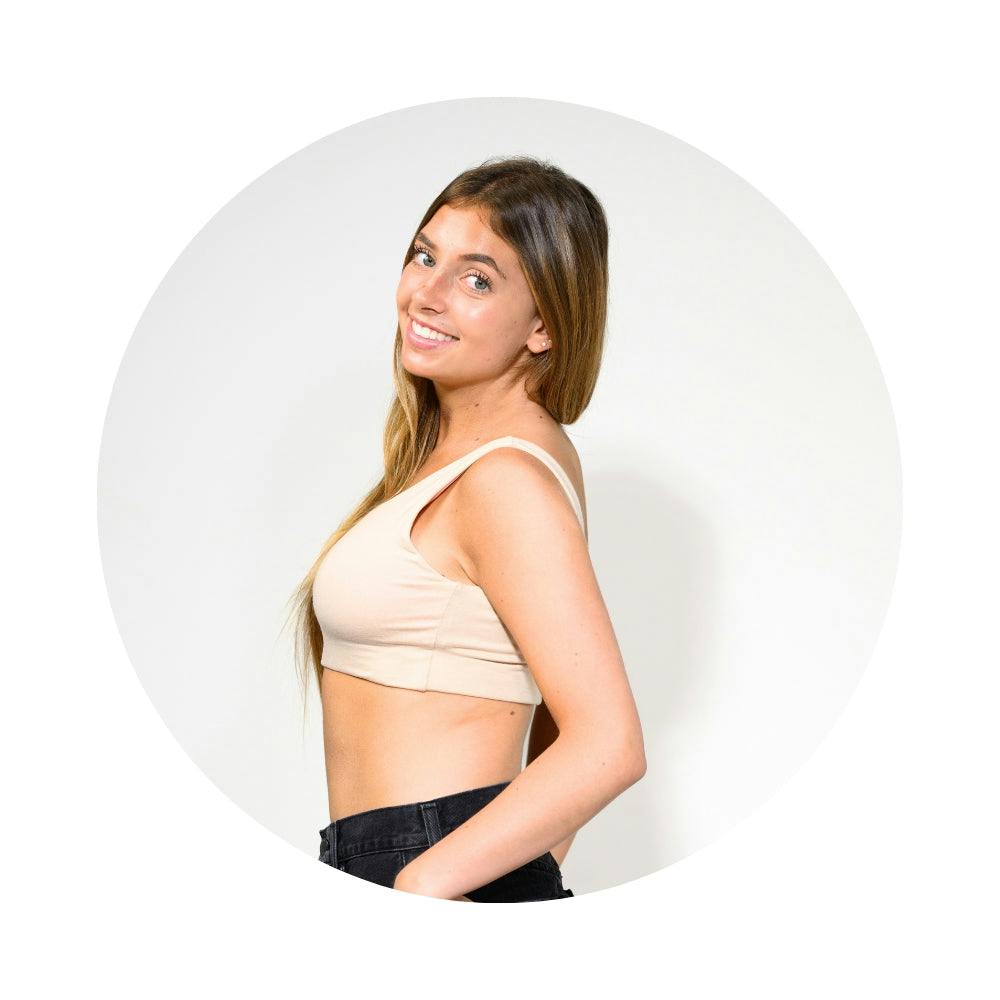 Aster Reversible Girls Tank Bra White
