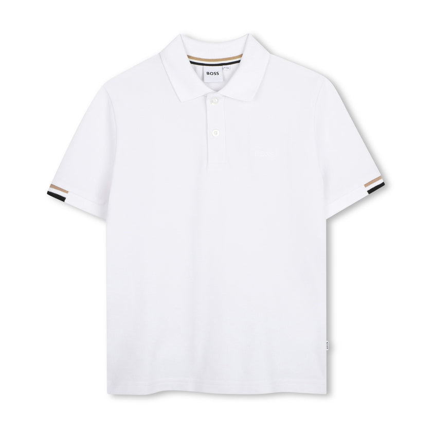 White Piqué Polo Shirt