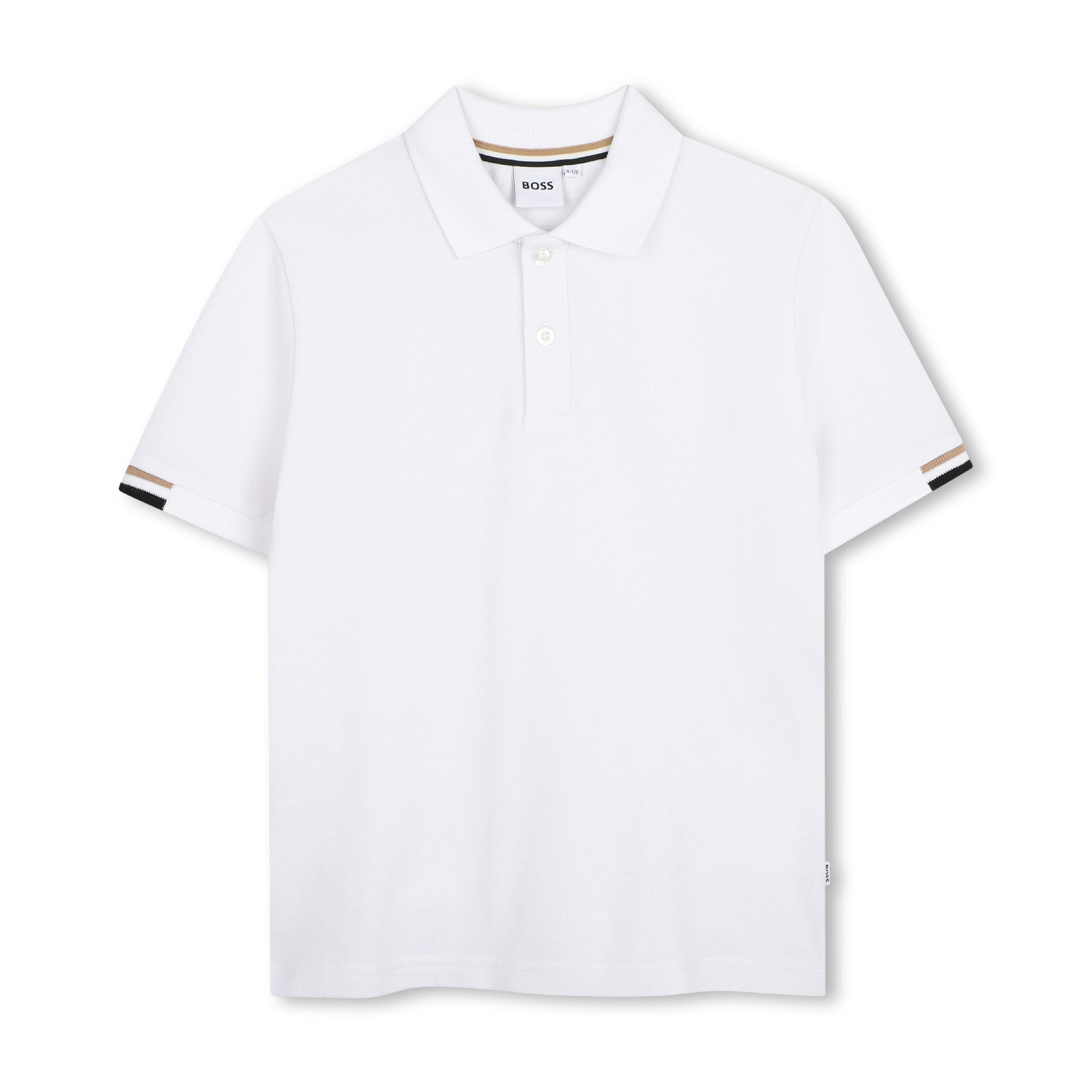 White Piqué Polo Shirt