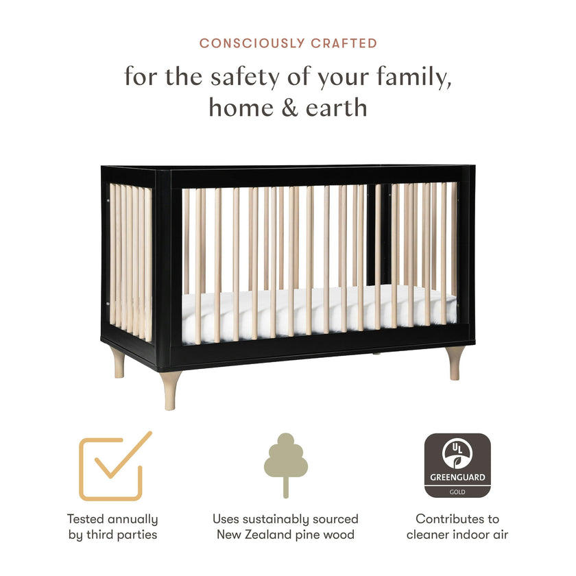 Babyletto Lolly 3-in-1 Convertible Crib with Toddler Bed Conversion Kit