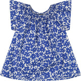 Molly Smocked Neck Flutter Sleeve Top