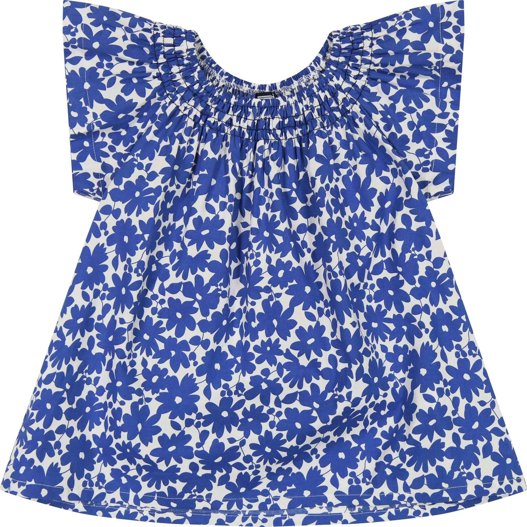 Molly Smocked Neck Flutter Sleeve Top