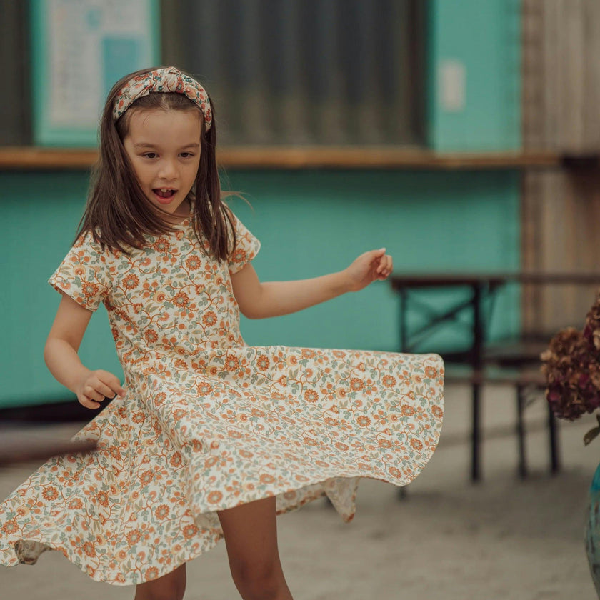 Sweetheart Twirl Dress | Organic Cotton Jersey - In Bloom