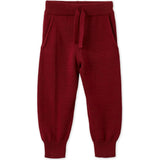 Organic Cotton Knit Joggers, Red