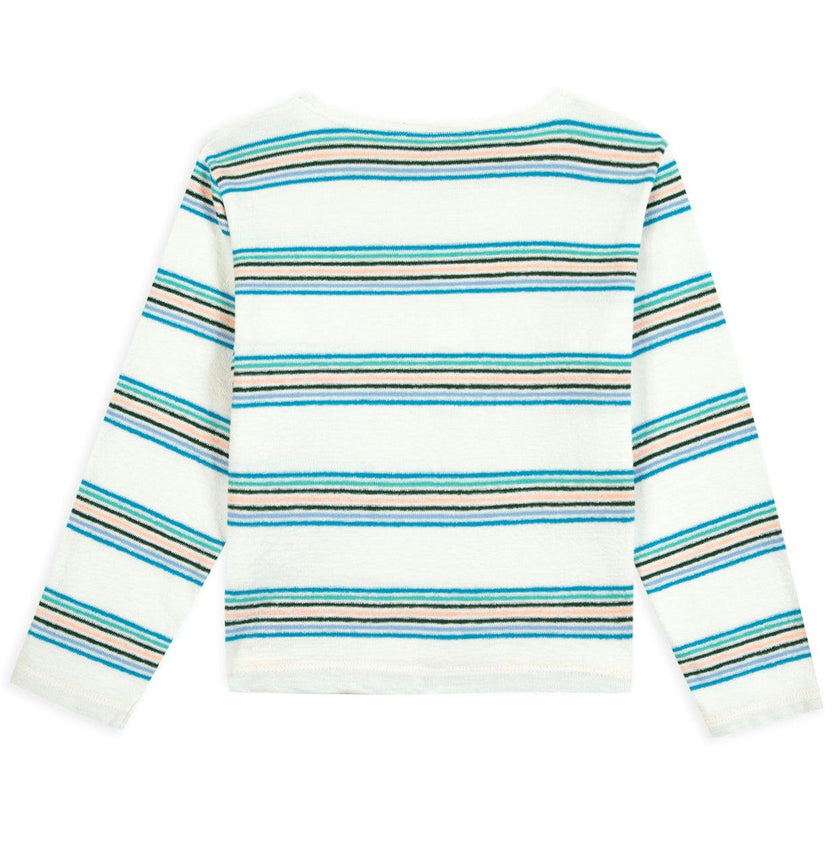 BONTON Rainbow Stripe T-Shirt - Ecru Bonton