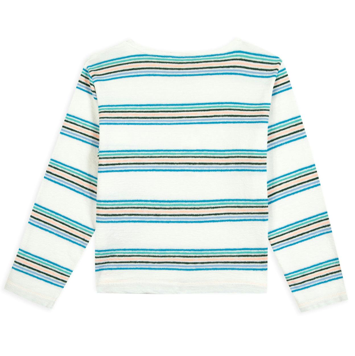 BONTON Rainbow Stripe T-Shirt - Ecru Bonton