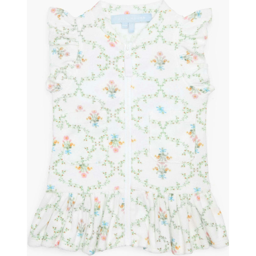 The Tiny Frankie Beach Dress - Pastel Trellis