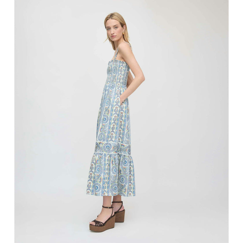 The Anjuli Nap Dress - Blue Corsica Paisley