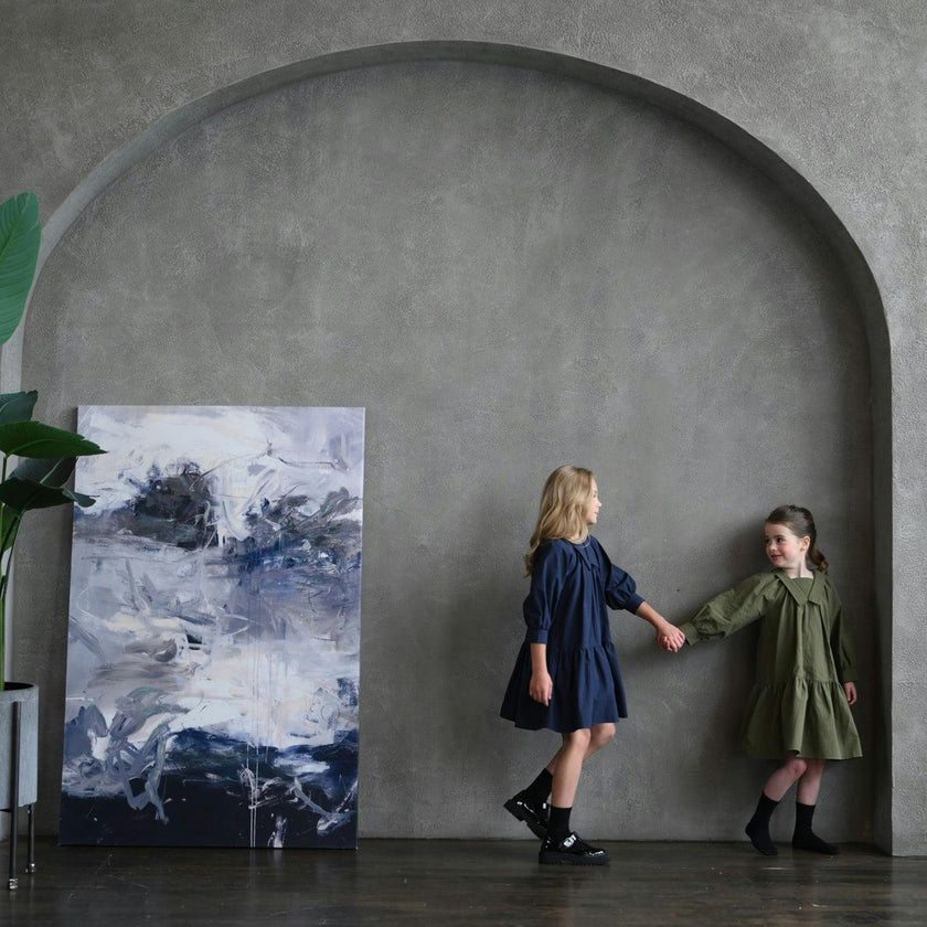 Isla dress (blue-sapphire velvet)