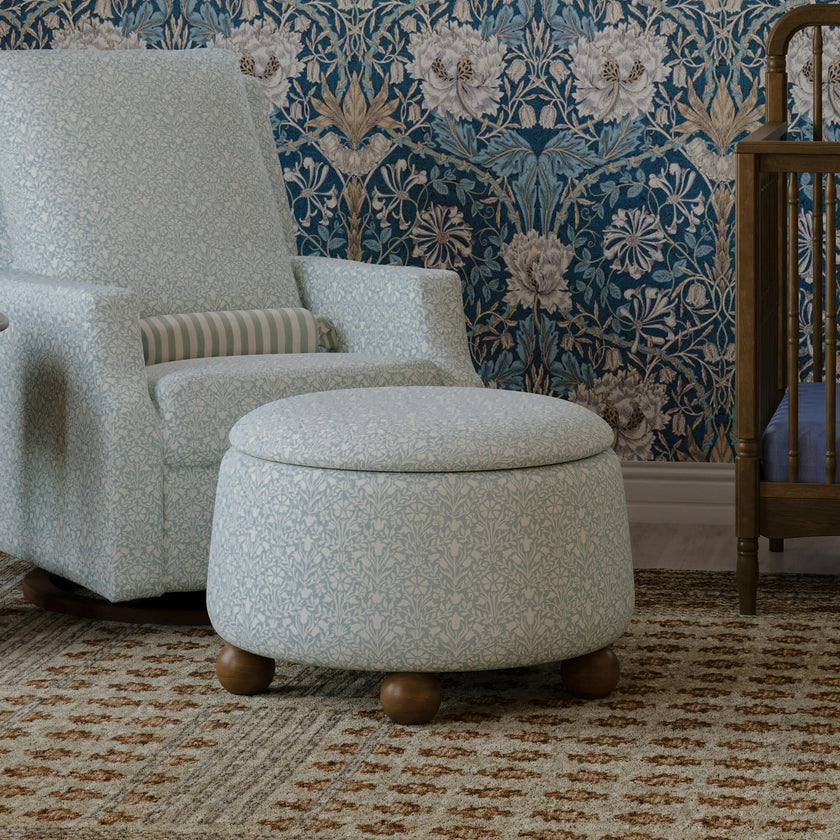 Tuffet Storage Ottoman Bellflowers