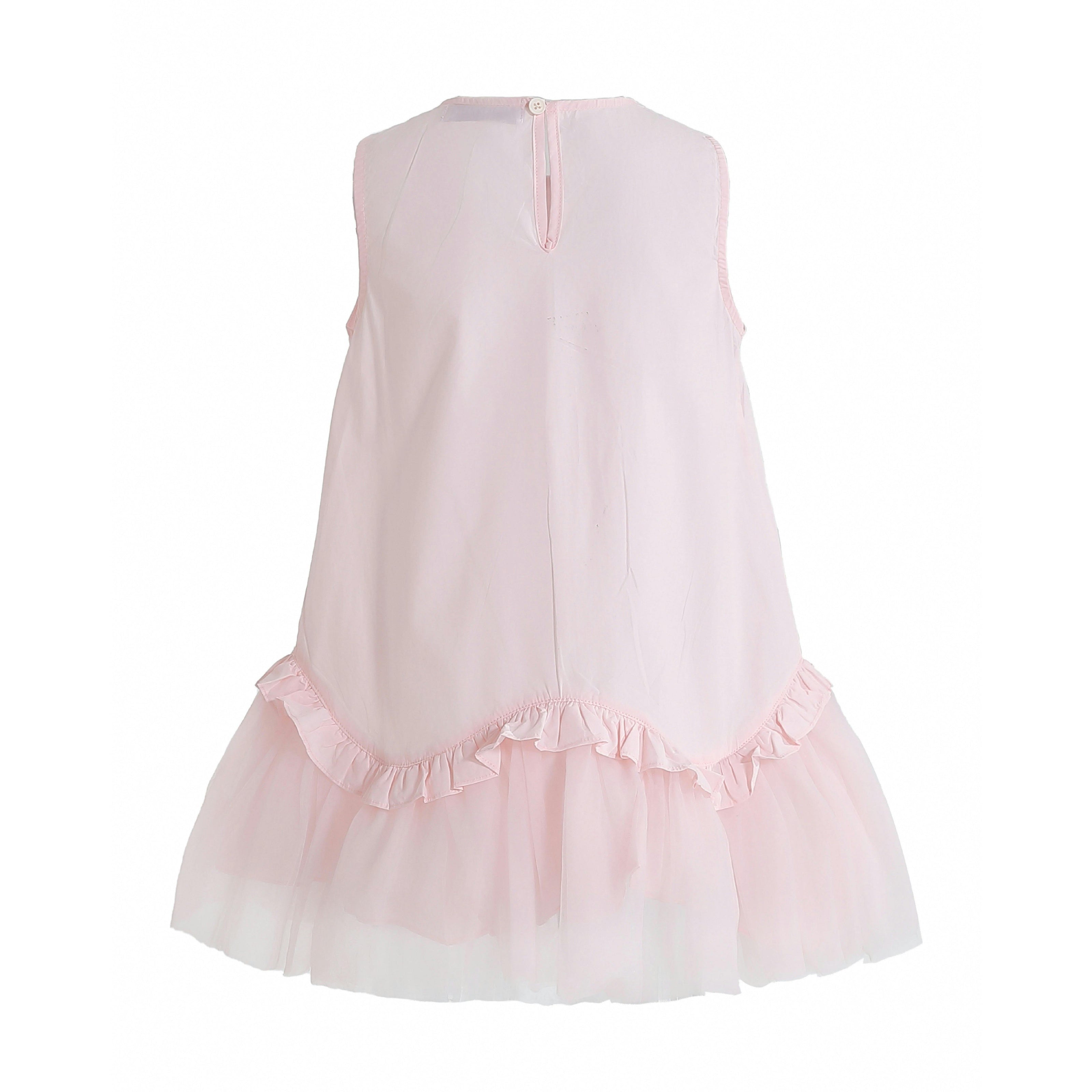 Pink Empressa Pleated Tulle Party Dress