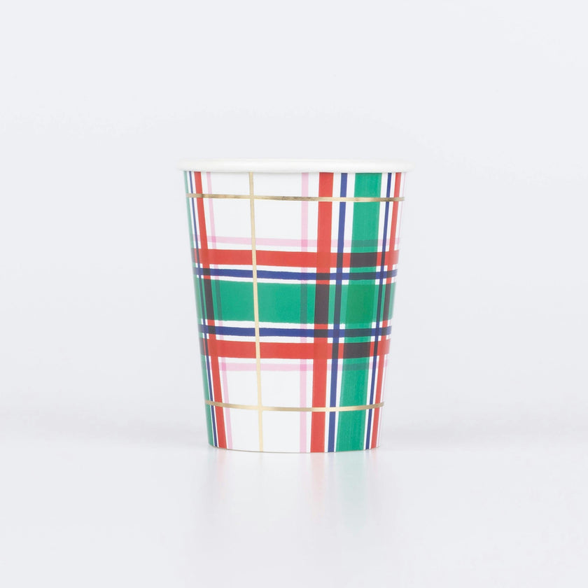 Plaid Cups