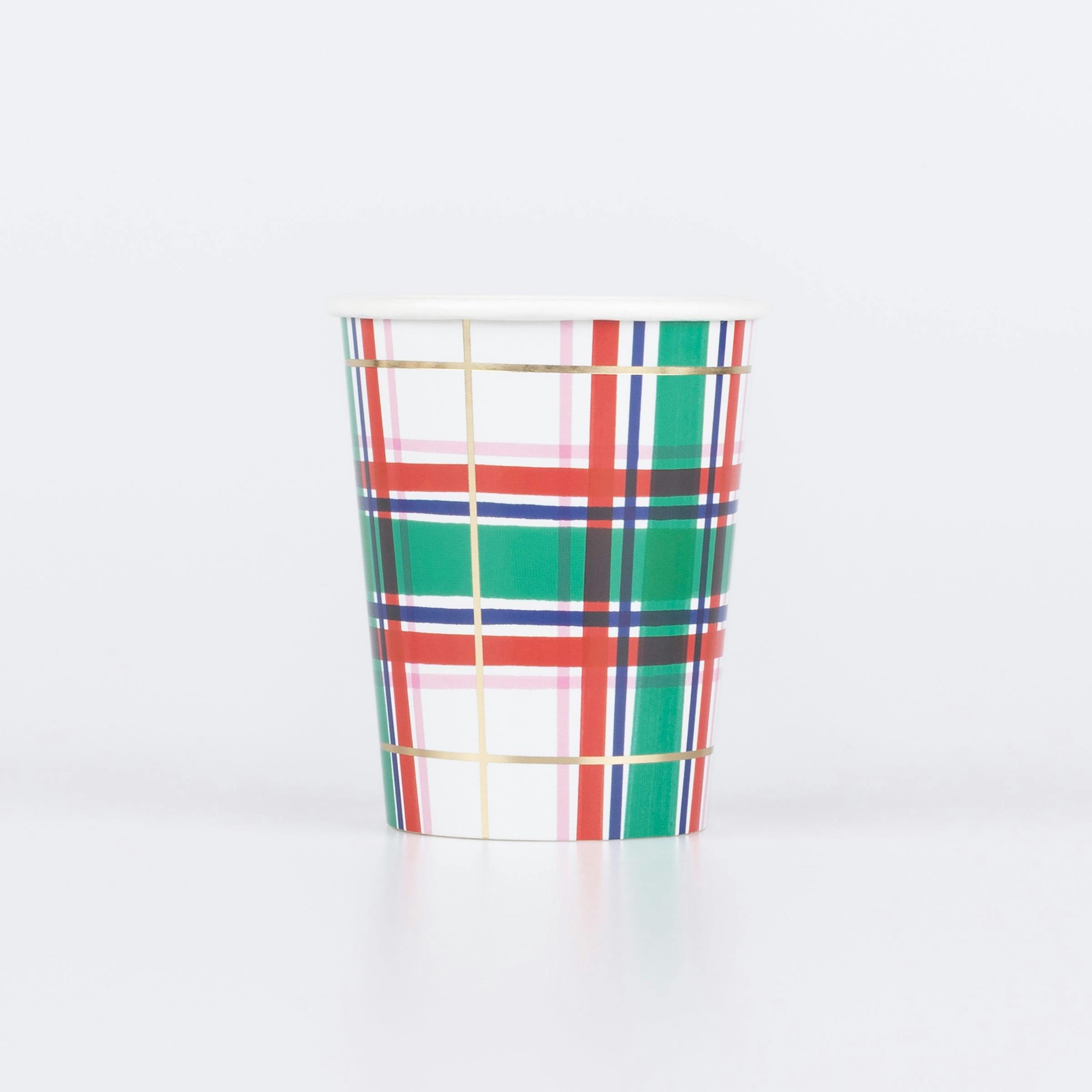 Plaid Cups
