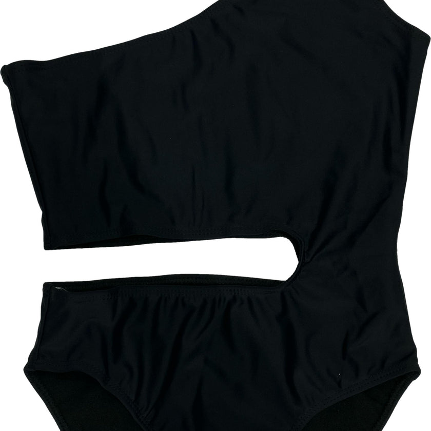 Girl's One Shoulder Cutout Bathing Suit