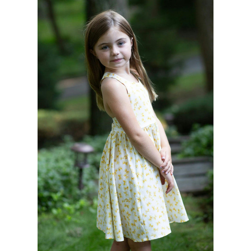 Cross Back Dress in Bow Tie Pasta