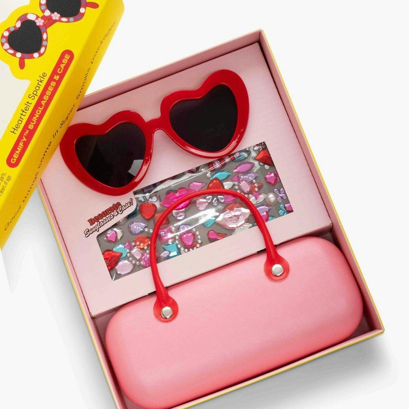 Heartfelt Sparkle Gemify® Sunglasses + Case