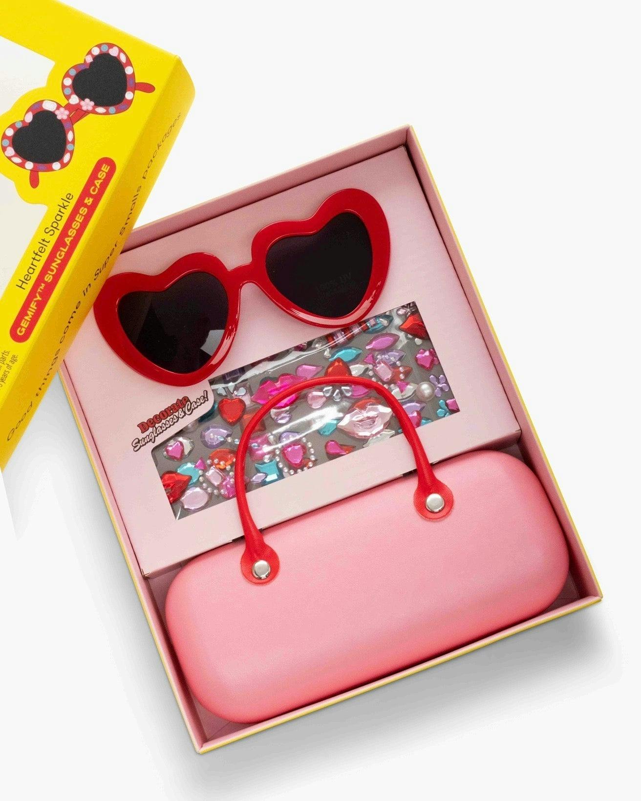 Heartfelt Sparkle Gemify® Sunglasses + Case