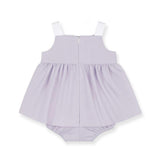 Pincord Romper with Flowers