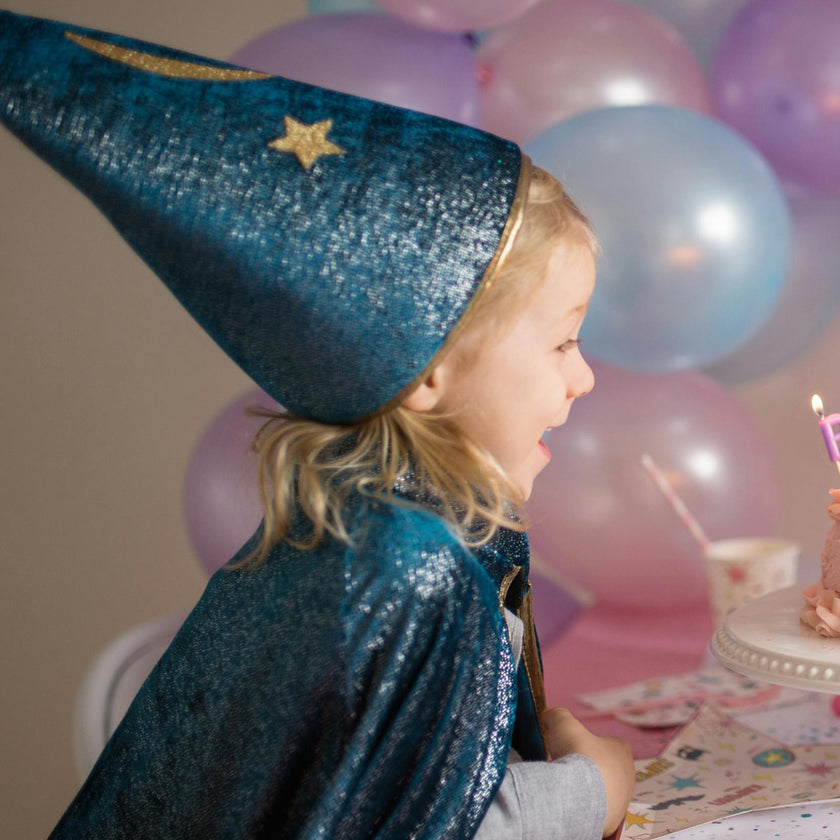 Starry Night Wizard Cape & Hat