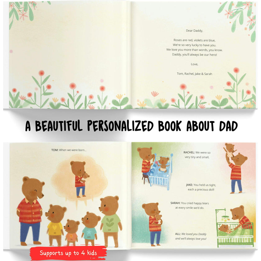 Daddy and Us / Me  (A Personalized Read-Aloud Gift from upto 4 Kids to Dad)