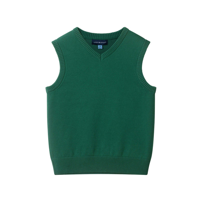Kids 4-Piece Sweater Vest Set | Holiday Plaid