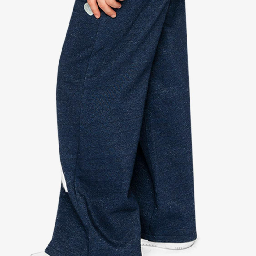 French Terry Pant Navy Blue Denim