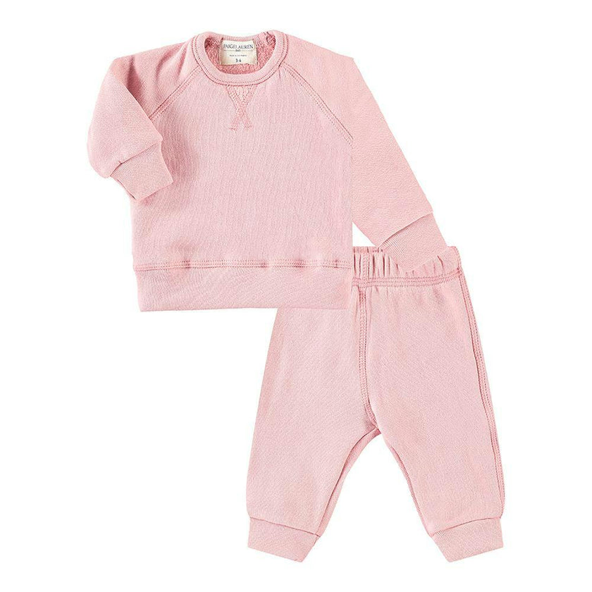 Sherpa Raglan Sweatshirt and Jogger Set