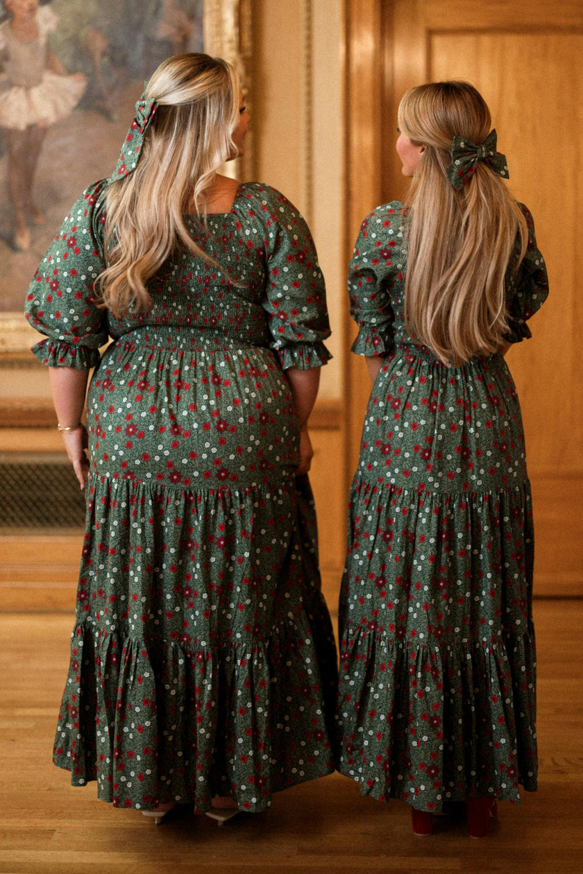 Madeline Maxi Dress in Evergreen Merry Ditsy