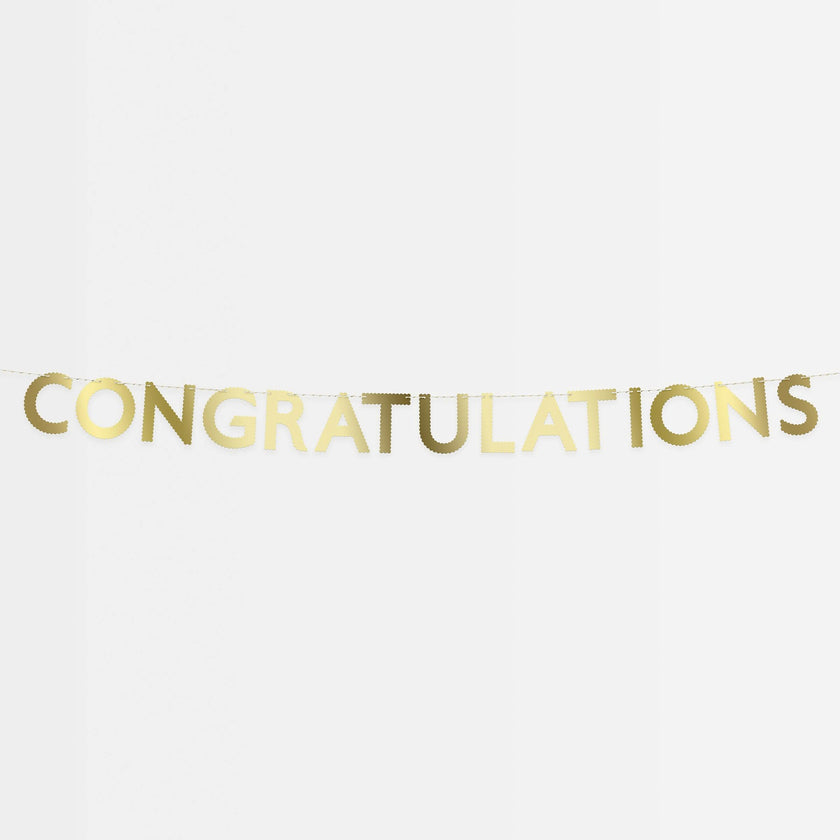 Gold Scallop Congratulations Garland