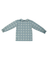Piped Peter Pan Top in Marta Plaid