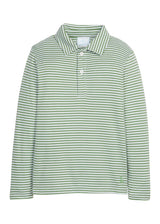 Long Sleeve Polo - Watercress Stripe