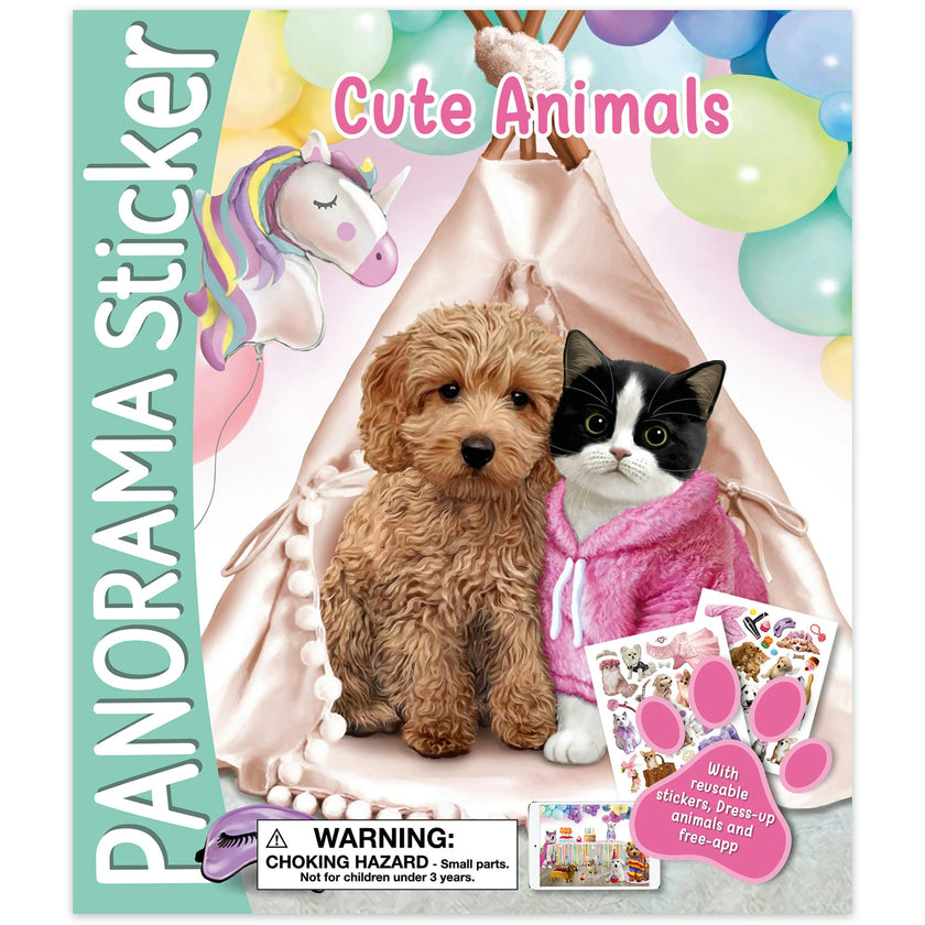 Panorama Sticker Book: Cute Animals