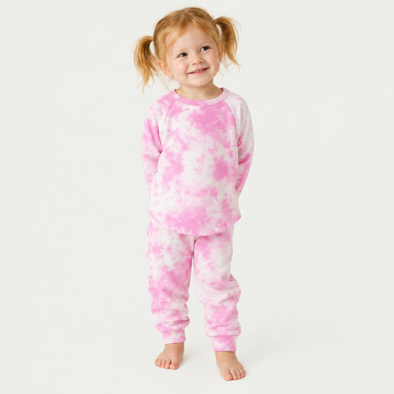 Lightweight French Terry Marble Long Sleeve Tee + Jogger Set