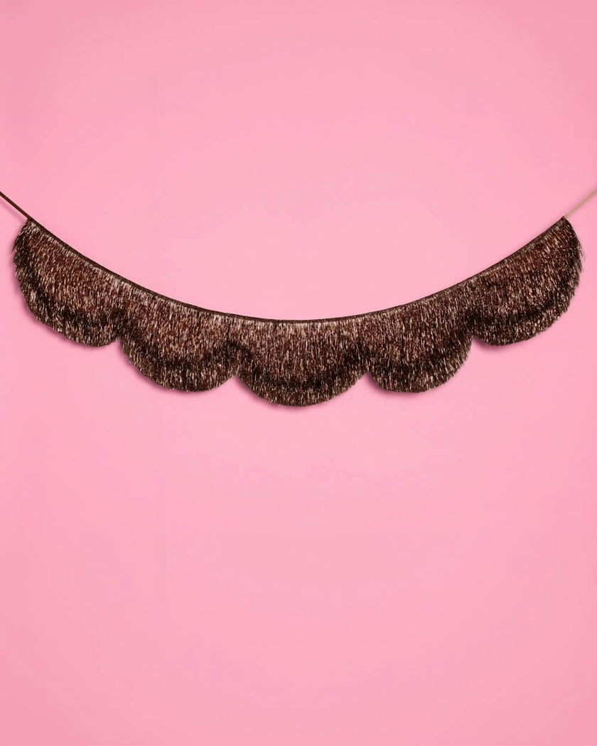 Espresso Scallop Fringe - scalloped banner