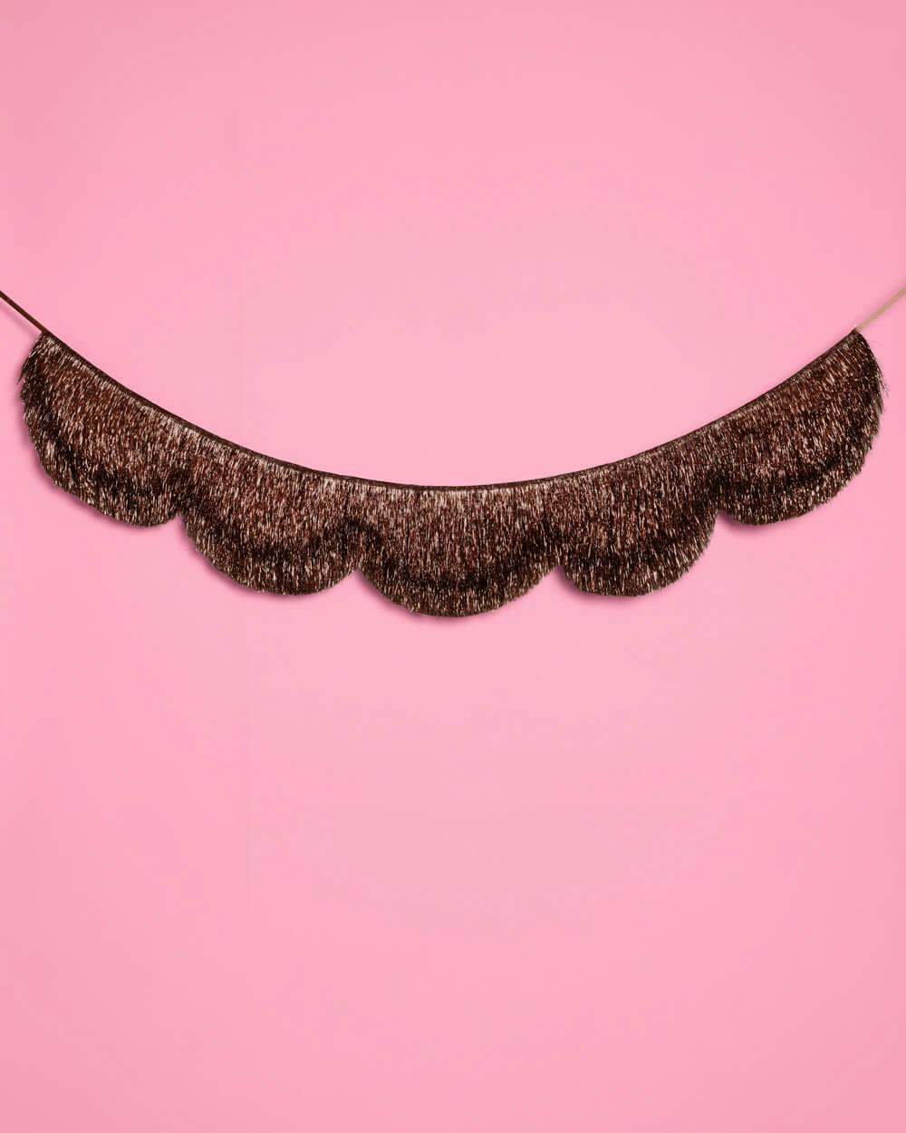 Espresso Scallop Fringe - scalloped banner