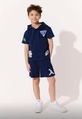 Navy Space Boys Short Set