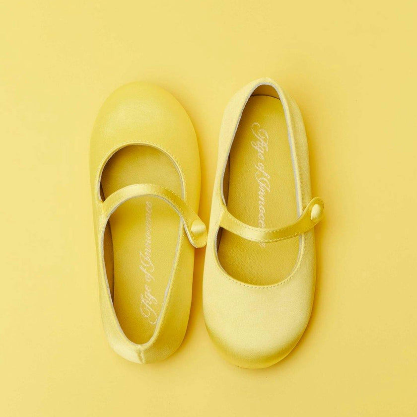Elin Satin Glossy Leather Pointed-Toe Mary Janes