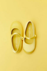 Elin Satin Glossy Leather Pointed-Toe Mary Janes