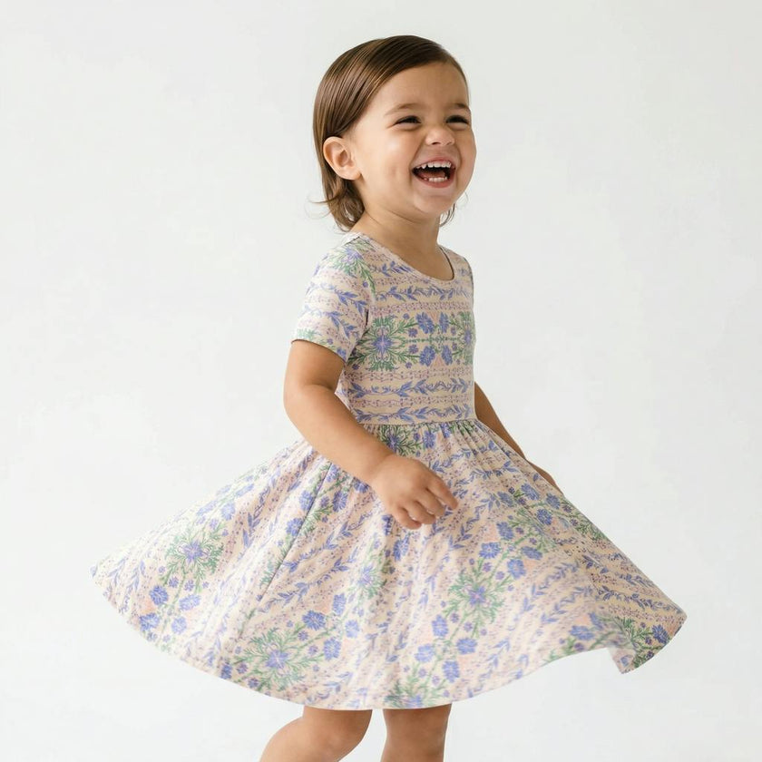 Spring Cascade Bamboo Twirl Dress