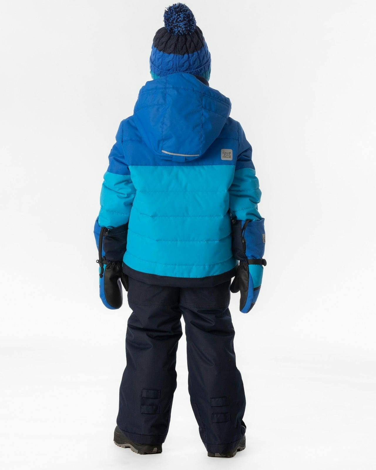Two Piece Play Snowsuit Light And Dark Blue With Navy Pants