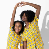 Clueless Total Betty Plaid Bamboo Kids Pajama Short Set