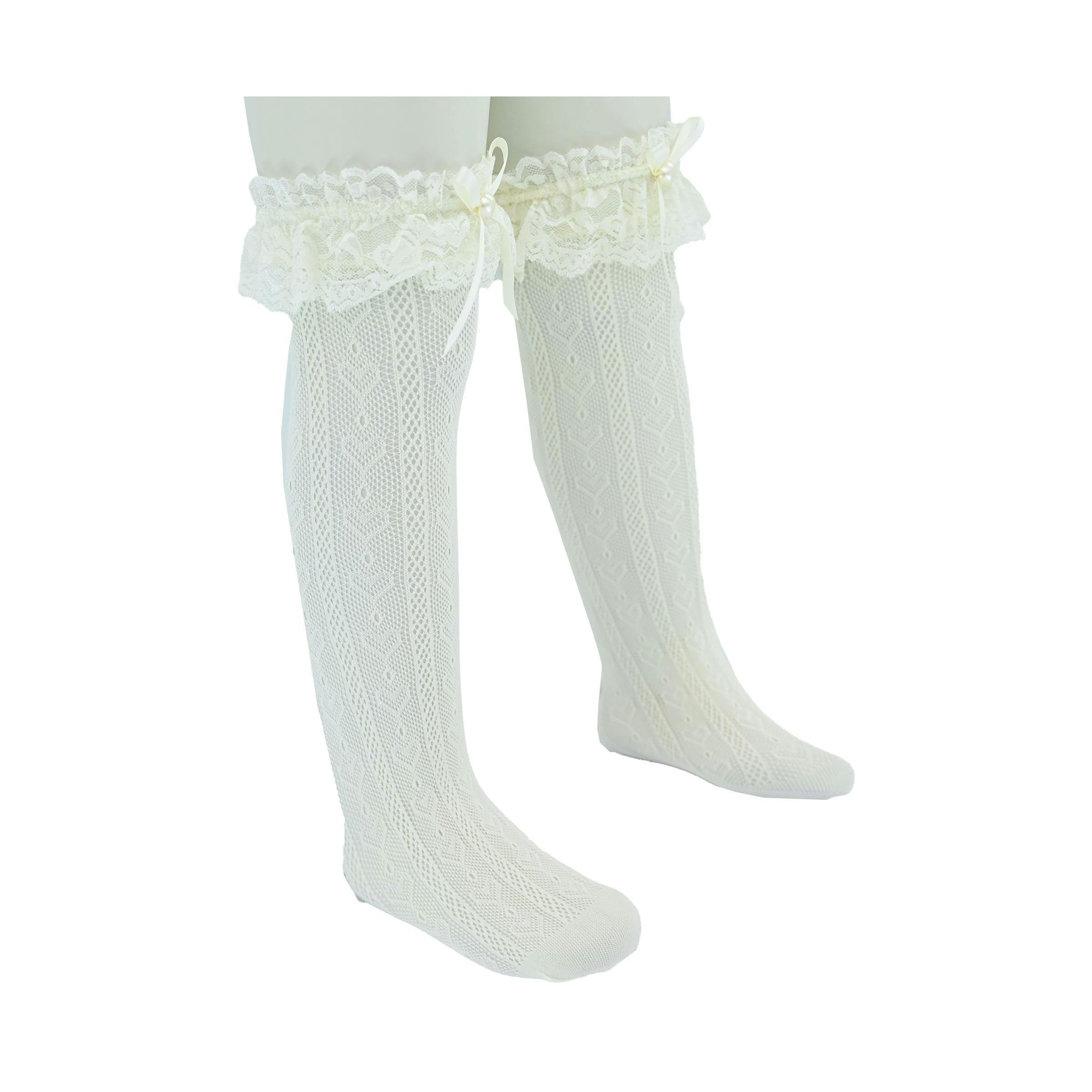 Heart Lace Ribbon Socks