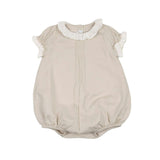 Baby Girl Linen Bubble with Ruffle Collar