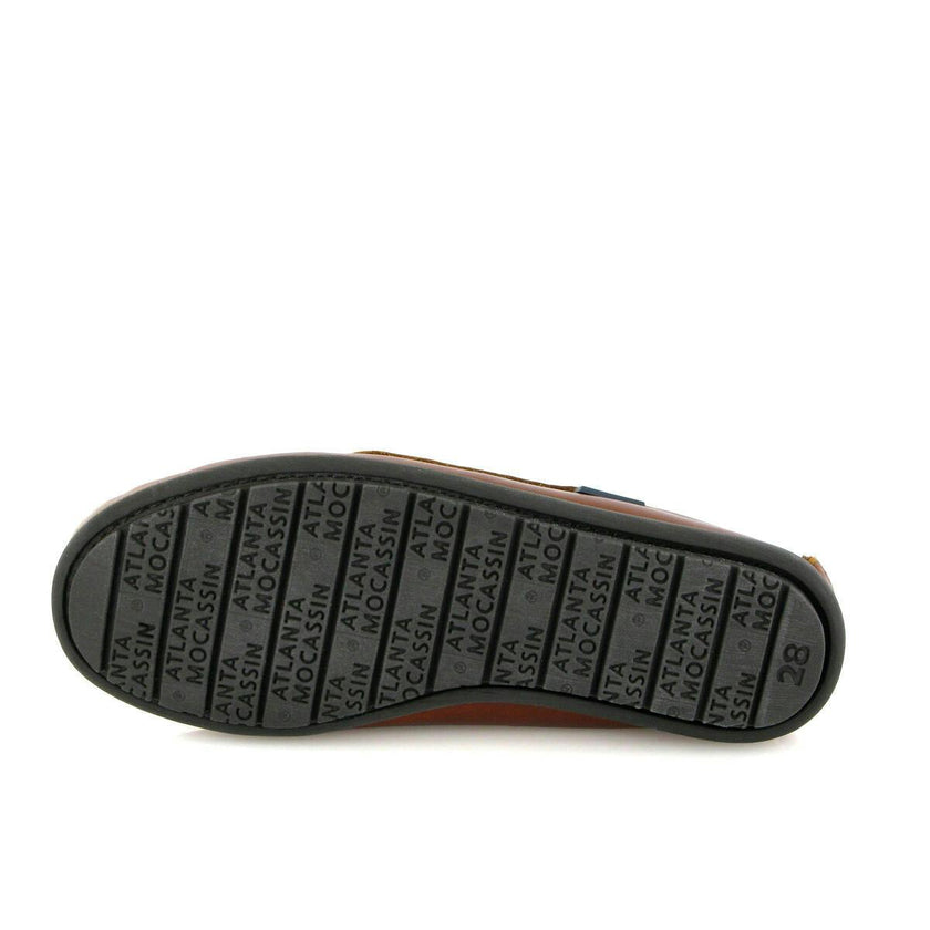 Strap In Pull Up Leather Moccasins, Camel