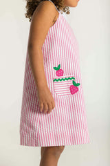 Seersucker Dress With Strawberries