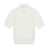 Organic Diamond Stitch Mock Neck Sweater