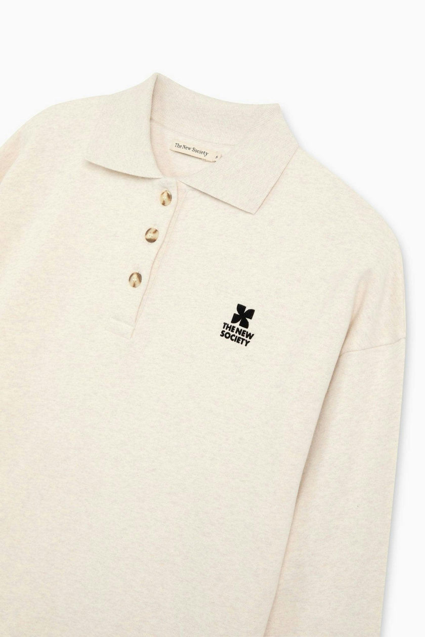 TNS Logo Woman Polo Whisper White Melange