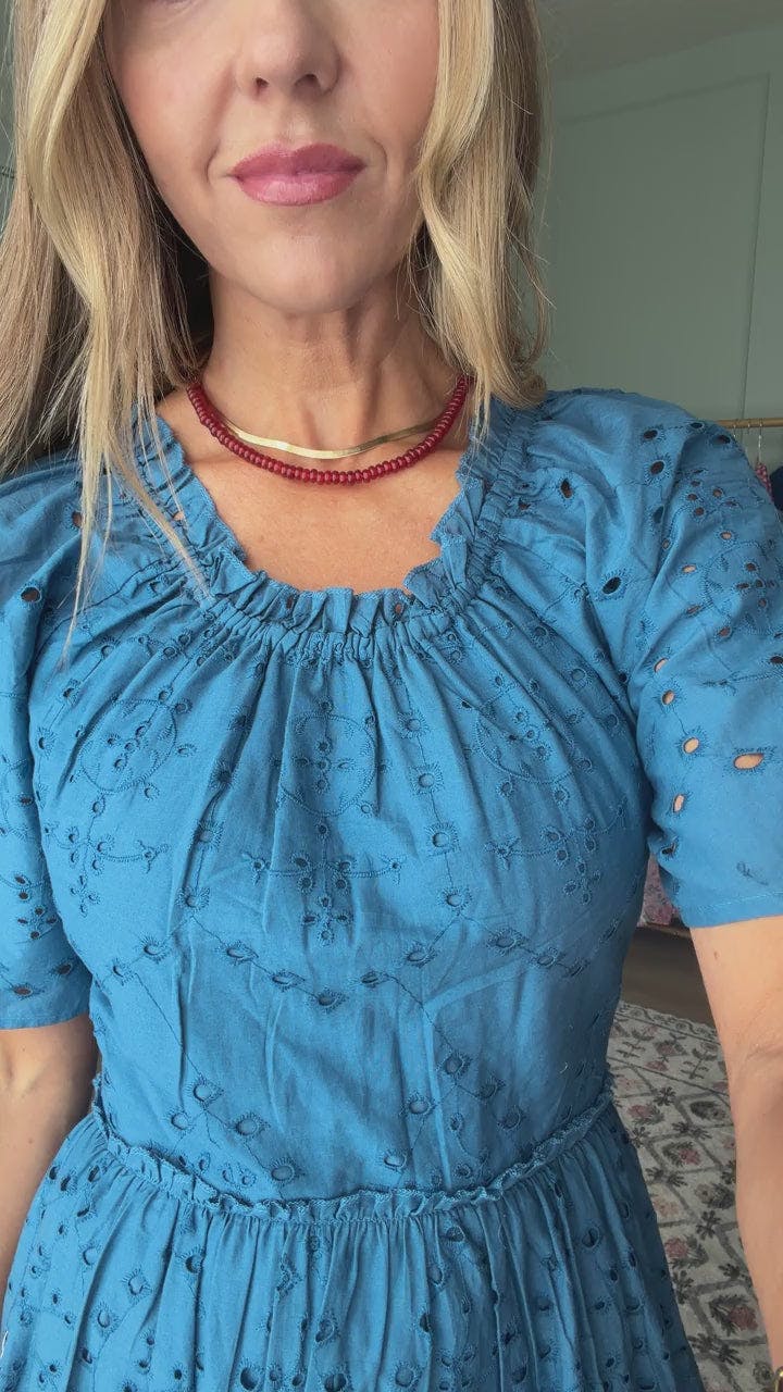 Etta Dress in Cobalt