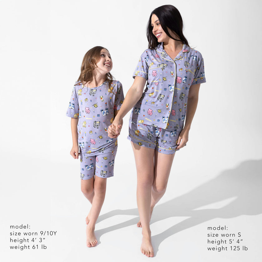 Minecraft: Pixel Pals Bamboo Women's Pajama Short Set